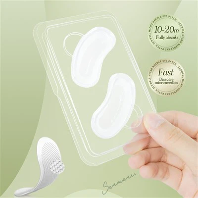 Adesivo de microagulhamento de ácido hialurônico para os olhos